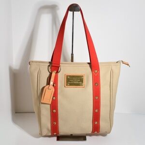 Louis Vuitton Canvas Antigua Cabas Tote MM Khaki